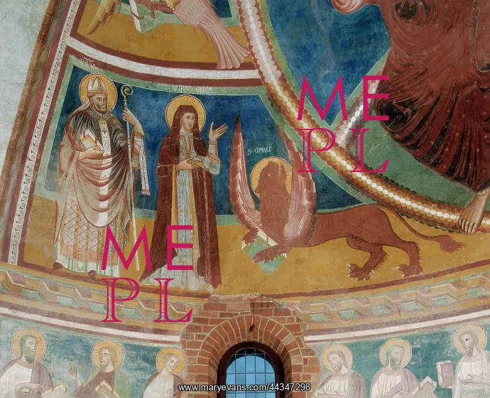 : Detail of the frescoes in : Detail of the frescoes in