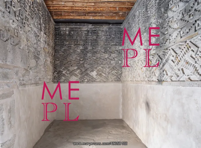 : Fretwork, Palace of the Columns, Mitla, Oaxaca : Fretwork, Palace of the Columns, Mitla, Oaxaca