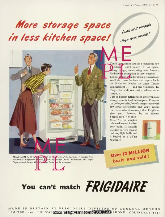  : FRIDGE ADVERT / 1951
