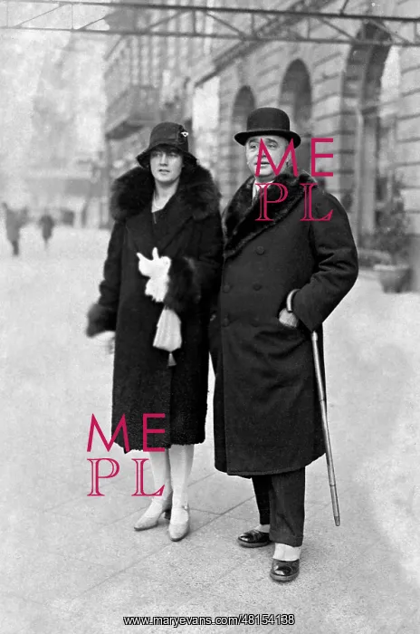 : Friedrich Bergius and his wife, 1927 : Friedrich Bergius and his wife, 1927
