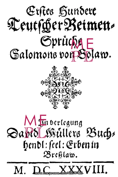 : Friedrich Logaus : Friedrich Logaus