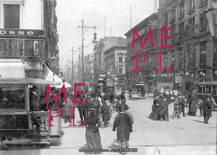 : The Friedrichstrasse in Berlin, 1903 : The Friedrichstrasse in Berlin, 1903