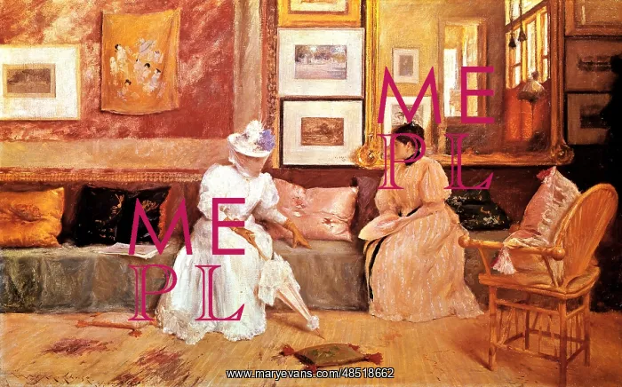 : A Friendly Call Artist: William Merritt Chase : A Friendly Call Artist: William Merritt Chase