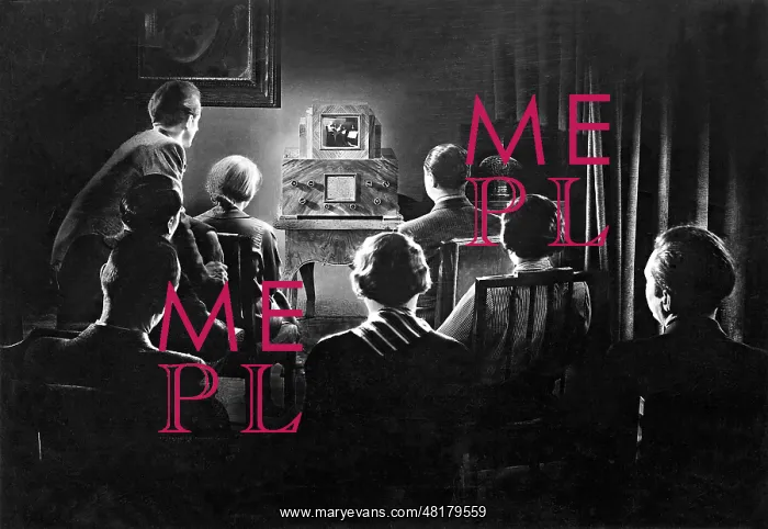 : Friends watching TV, 1935 : Friends watching TV, 1935