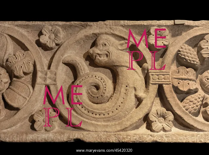 : Frieze, Musee Ochier, Cluny Abbey, Saone et Loire, France : Frieze, Musee Ochier, Cluny Abbey, Saone et Loire, France