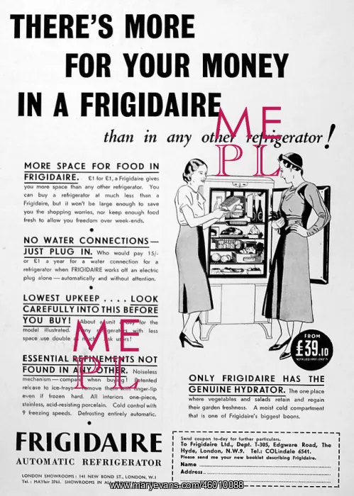 : Frigidaire advertisement : Frigidaire advertisement