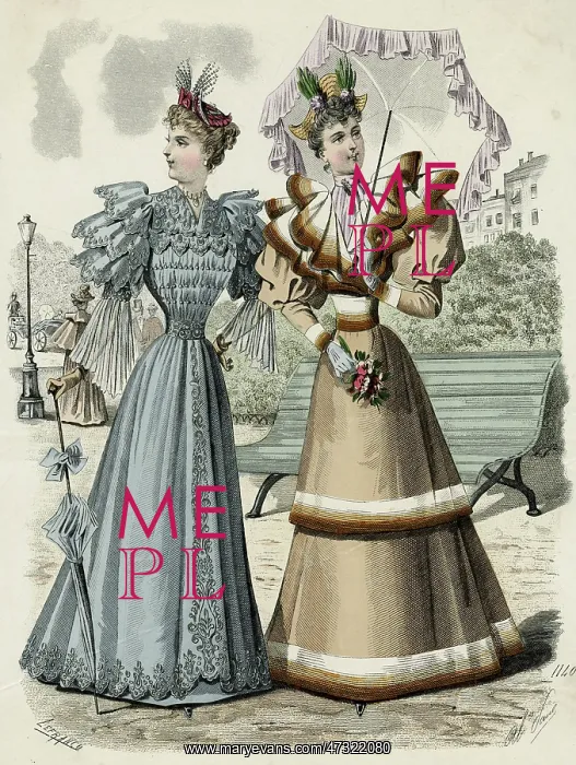 : Frilly Fashions 1892 : Frilly Fashions 1892