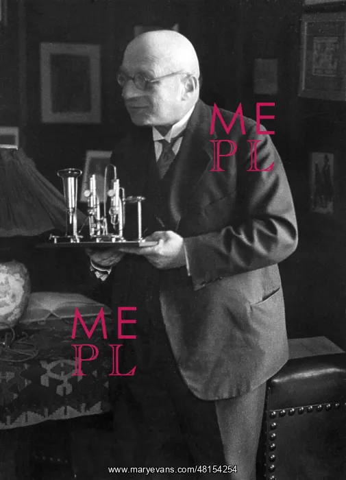 : Fritz Haber with the model of a plant for the production of : Fritz Haber with the model of a plant for the production of