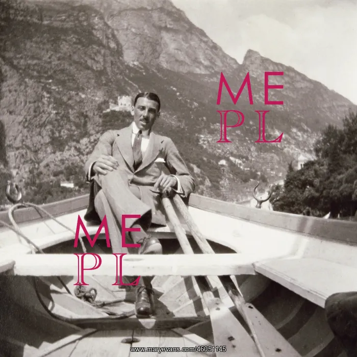 : Fritz Waerndorfer in a rowing boat : Fritz Waerndorfer in a rowing boat