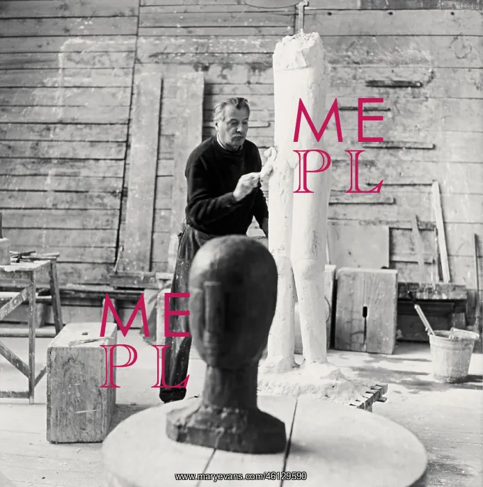 : Fritz Wotruba in his studio : Fritz Wotruba in his studio