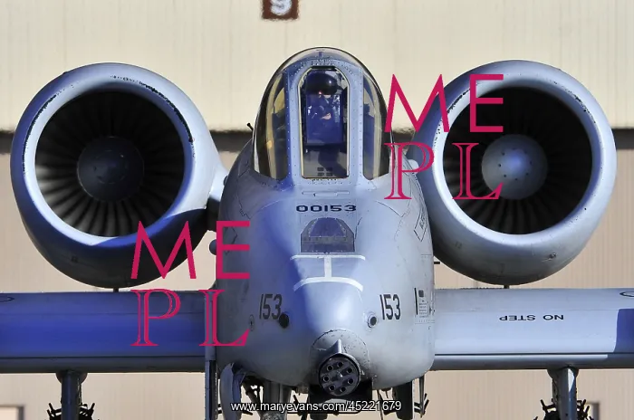 : Frontal view of a A-10 Thunderbolt aircraft ? : Frontal view of a A-10 Thunderbolt aircraft ?