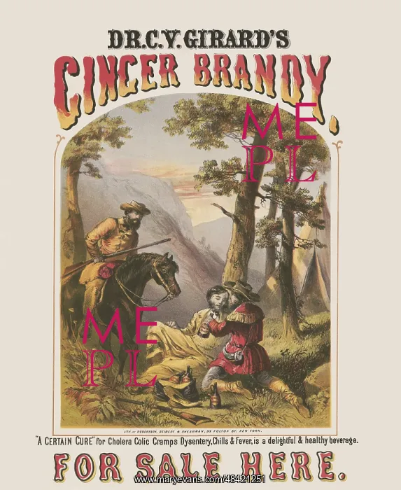 : Two frontiersmen giving some of ginger brandy : Two frontiersmen giving some of ginger brandy