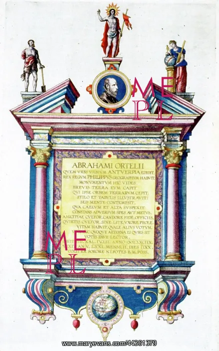 : Frontispiece for Abraham Ortelius : Frontispiece for Abraham Ortelius