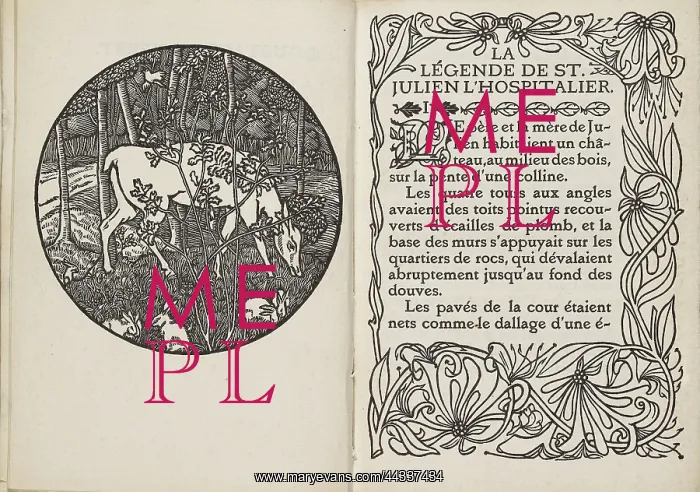 : Frontispiece from Gustave Flaubert: Legende de Saint Julien : Frontispiece from Gustave Flaubert: Legende de Saint Julien