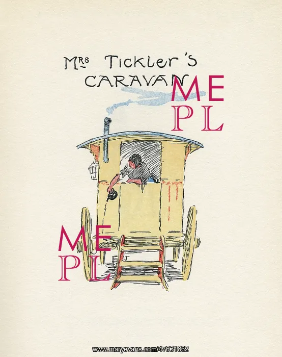 : Frontispiece illustration, Mrs Tickler's Caravan : Frontispiece illustration, Mrs Tickler's Caravan