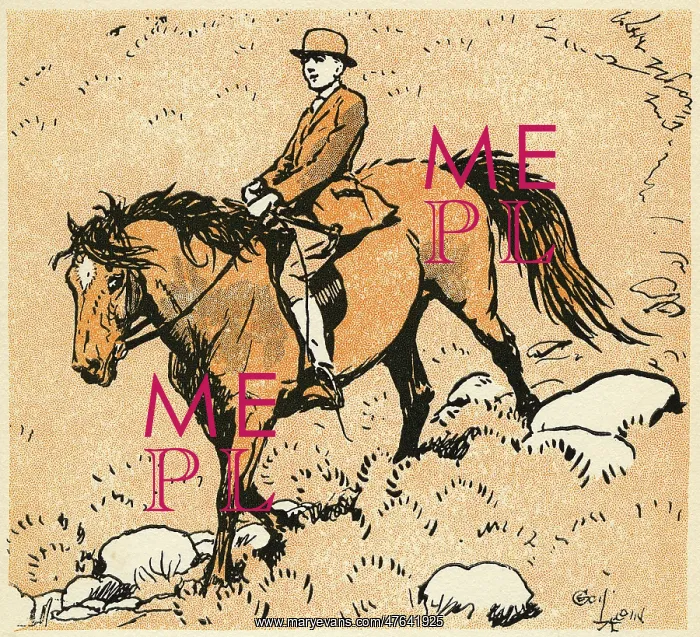 : Frontispiece illustration, Robin riding Jerry : Frontispiece illustration, Robin riding Jerry