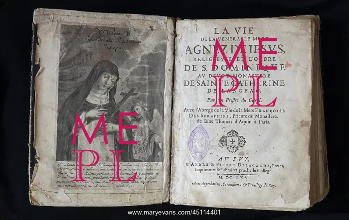 : Frontispiece, Life of St Agnes of Jesus, Monastery : Frontispiece, Life of St Agnes of Jesus, Monastery