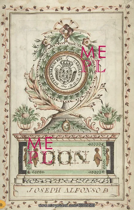 : Frontispiece with Vegetal Medallion and Latin : Frontispiece with Vegetal Medallion and Latin
