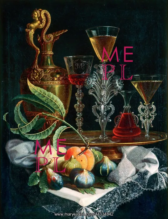 : Fruit and crystal; work by : Fruit and crystal; work by