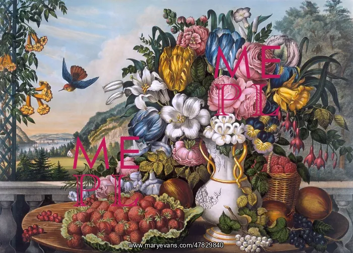 : Fruit and Flowers, 1862 : Fruit and Flowers, 1862