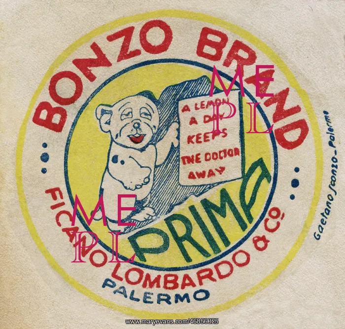 : Fruit Label -- Bonzo Brand lemons : Fruit Label -- Bonzo Brand lemons