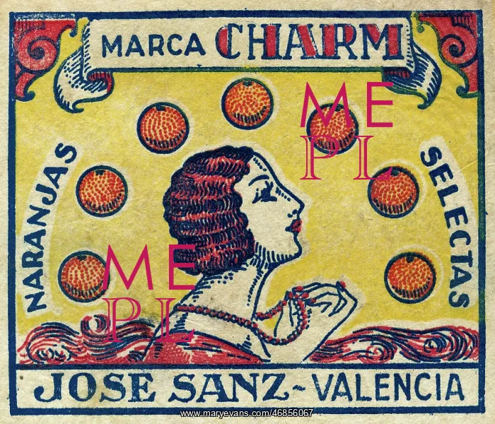 : Fruit Label -- Spanish oranges : Fruit Label -- Spanish oranges