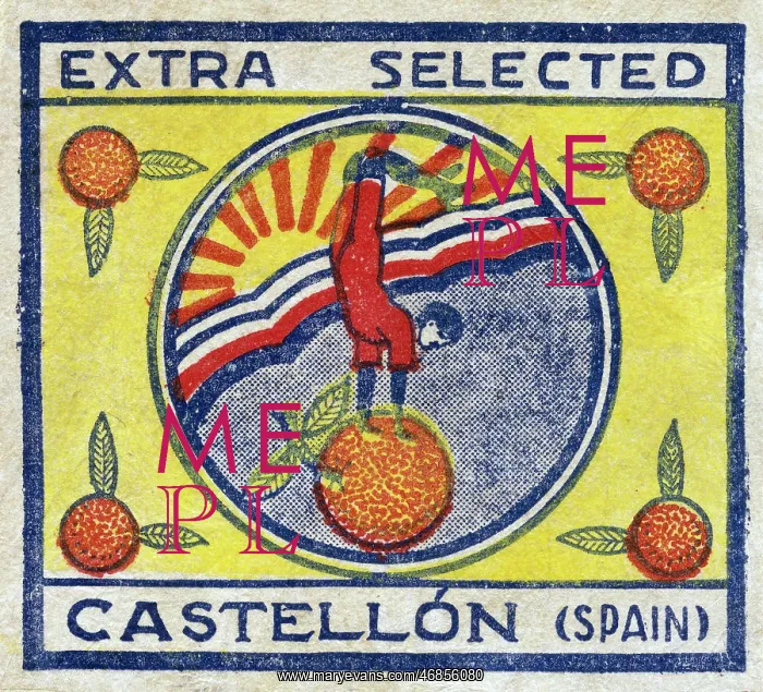 : Fruit Label -- Spanish oranges : Fruit Label -- Spanish oranges