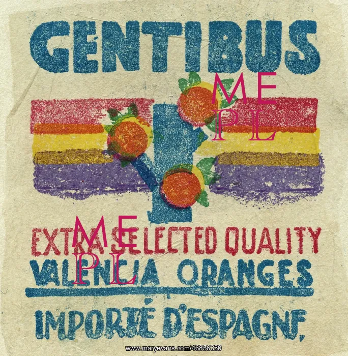 : Fruit Label -- Spanish oranges : Fruit Label -- Spanish oranges