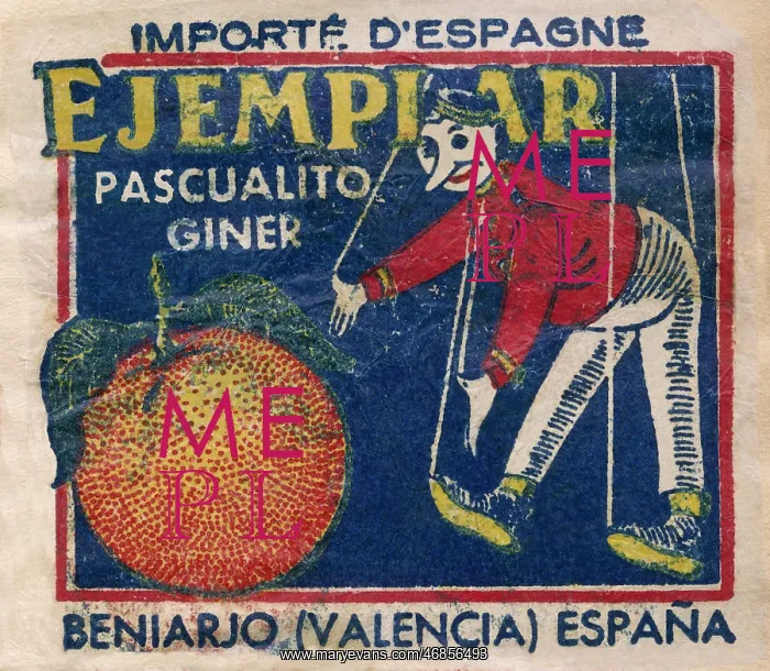 : Fruit Label -- Spanish oranges : Fruit Label -- Spanish oranges