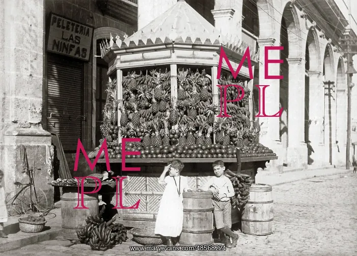  : A fruit stand, Havana, Cuba, circa 1900