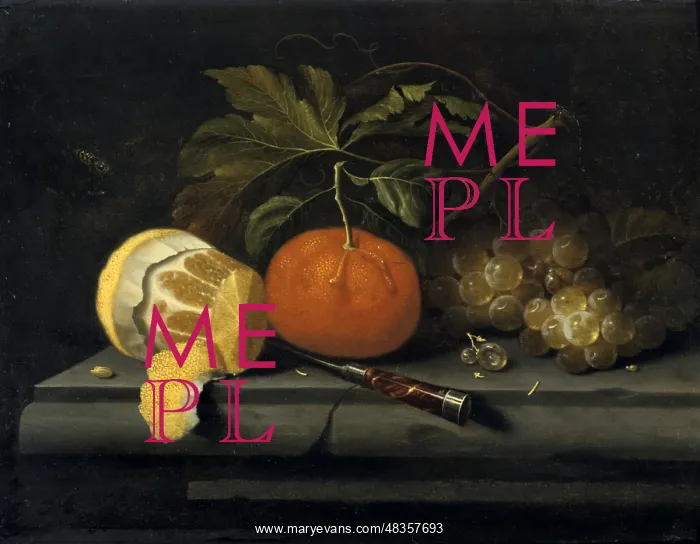 : Fruit on a Stone Table'.Still life. Johannes : Fruit on a Stone Table'.Still life. Johannes