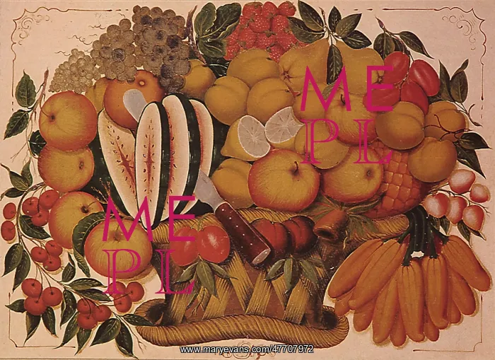 : Fruit in Wicker Basket : Fruit in Wicker Basket