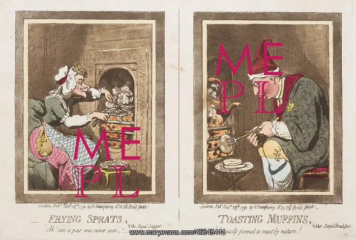 : Frying Sprats, Toasting Muffins, 1791 : Frying Sprats, Toasting Muffins, 1791