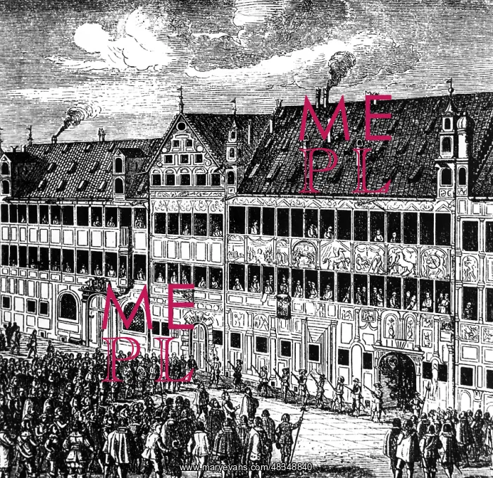 : Fugger House in Augsburg, 1632 : Fugger House in Augsburg, 1632