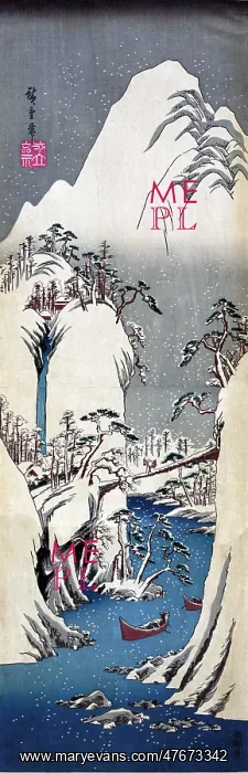 : Fuji River in Winter, 19th Century : Fuji River in Winter, 19th Century