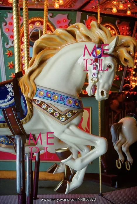 : Functioning Carousel Horse at New England Carousel : Functioning Carousel Horse at New England Carousel