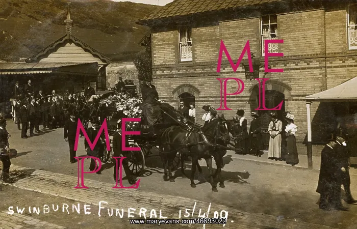 : Funeral, Algernon Charles Swinburne, Ventnor, Isle of Wight : Funeral, Algernon Charles Swinburne, Ventnor, Isle of Wight