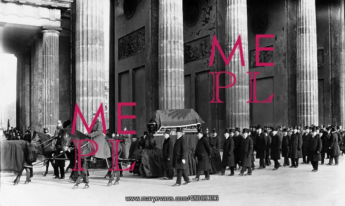 : The funeral cortege with the coffin bier of the Reich : The funeral cortege with the coffin bier of the Reich