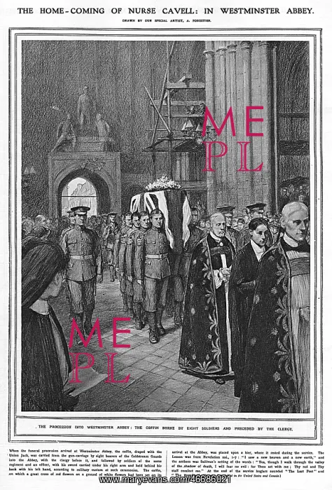 : Funeral of Edith Cavell : Funeral of Edith Cavell