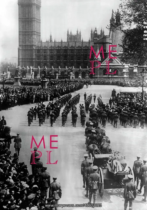 : Funeral of Edith Cavell, Westminster Abbey, London : Funeral of Edith Cavell, Westminster Abbey, London