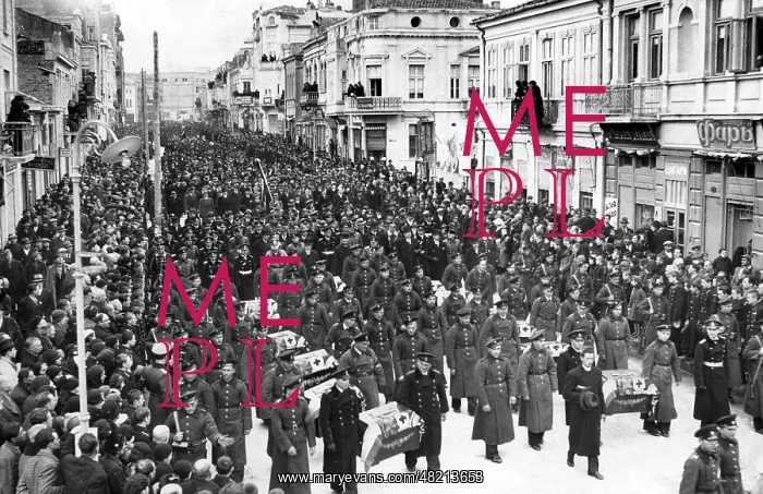 : Funeral procession in Bulgaria during the First World War : Funeral procession in Bulgaria during the First World War