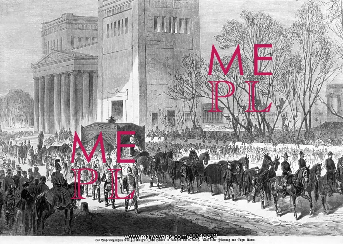 : Funeral procession for King Ludwig I, 1868 : Funeral procession for King Ludwig I, 1868