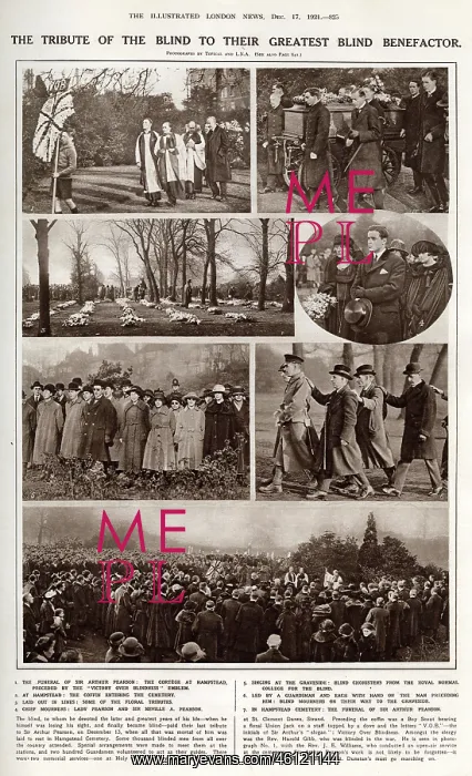 : The funeral of Sir Arthur Pearson 1921 : The funeral of Sir Arthur Pearson 1921