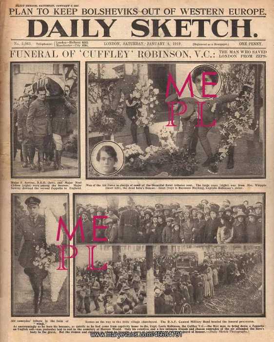 : Funeral of William Leef Robinson VC : Funeral of William Leef Robinson VC