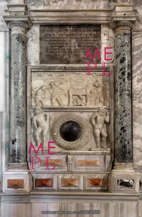 : Funerary monument, Basilica of San Vitale, Ravenna, Italy : Funerary monument, Basilica of San Vitale, Ravenna, Italy
