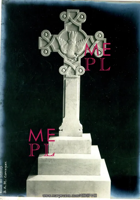  : Funerary Monument - Celtic Cross with Bird