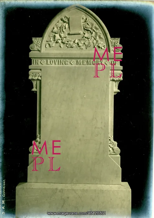 : Funerary Monument - Headstone, In Loving Memory : Funerary Monument - Headstone, In Loving Memory