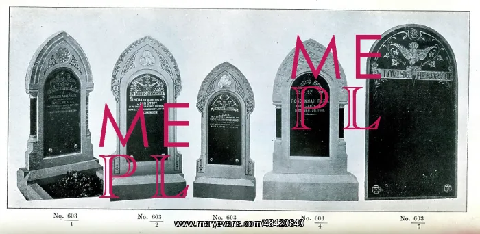 : Funerary Monuments - Five Headstones : Funerary Monuments - Five Headstones