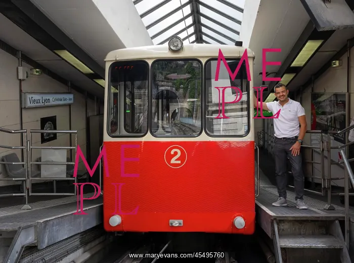 : Funicular railway, Lyon, France : Funicular railway, Lyon, France