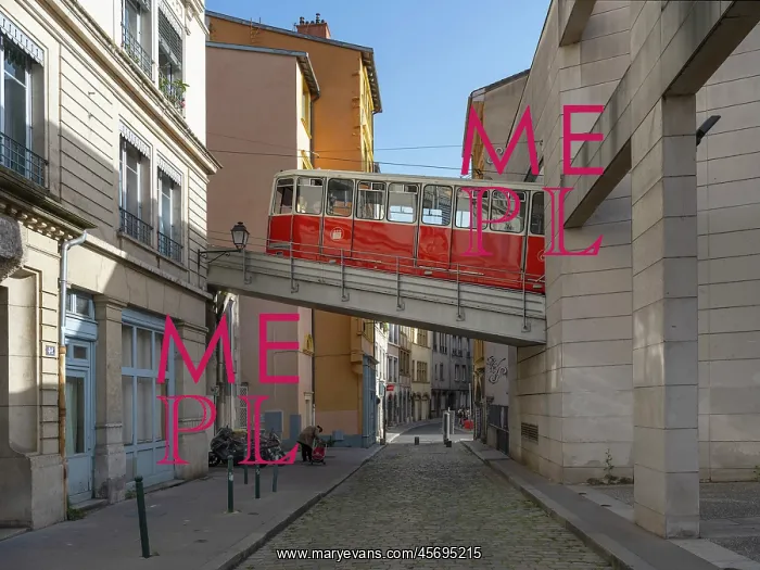 : Funicular railway, Lyon, France : Funicular railway, Lyon, France